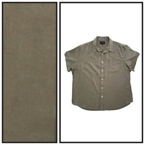 Lucky Brand Men’s XL Olive Linen Blend Button Down Shirt